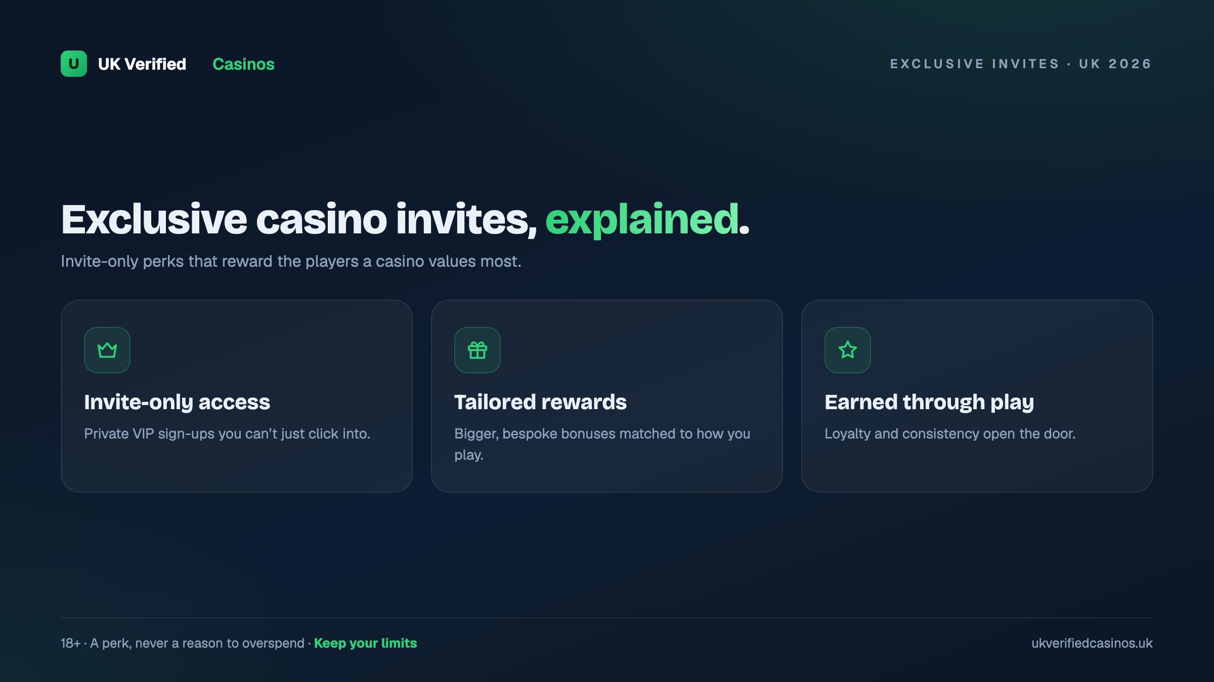 Exclusive casino invites explained UK 2026