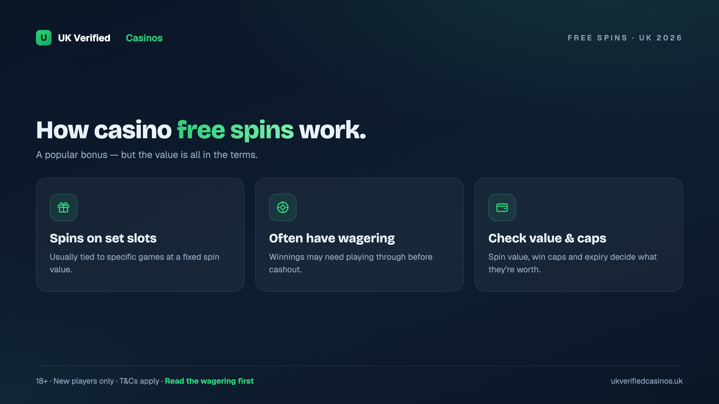 How casino free spins work UK 2026