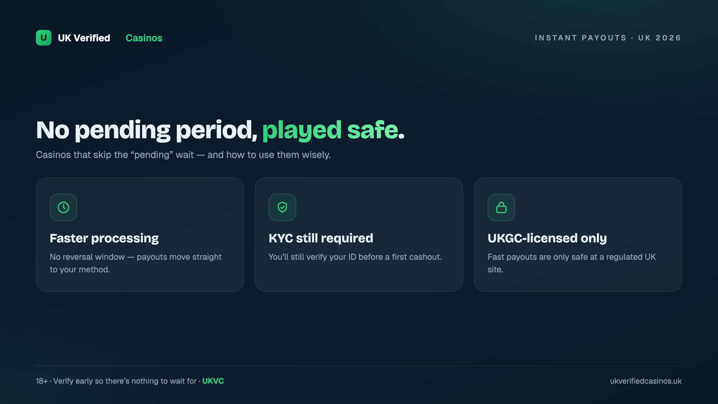 No pending period casinos UK 2026