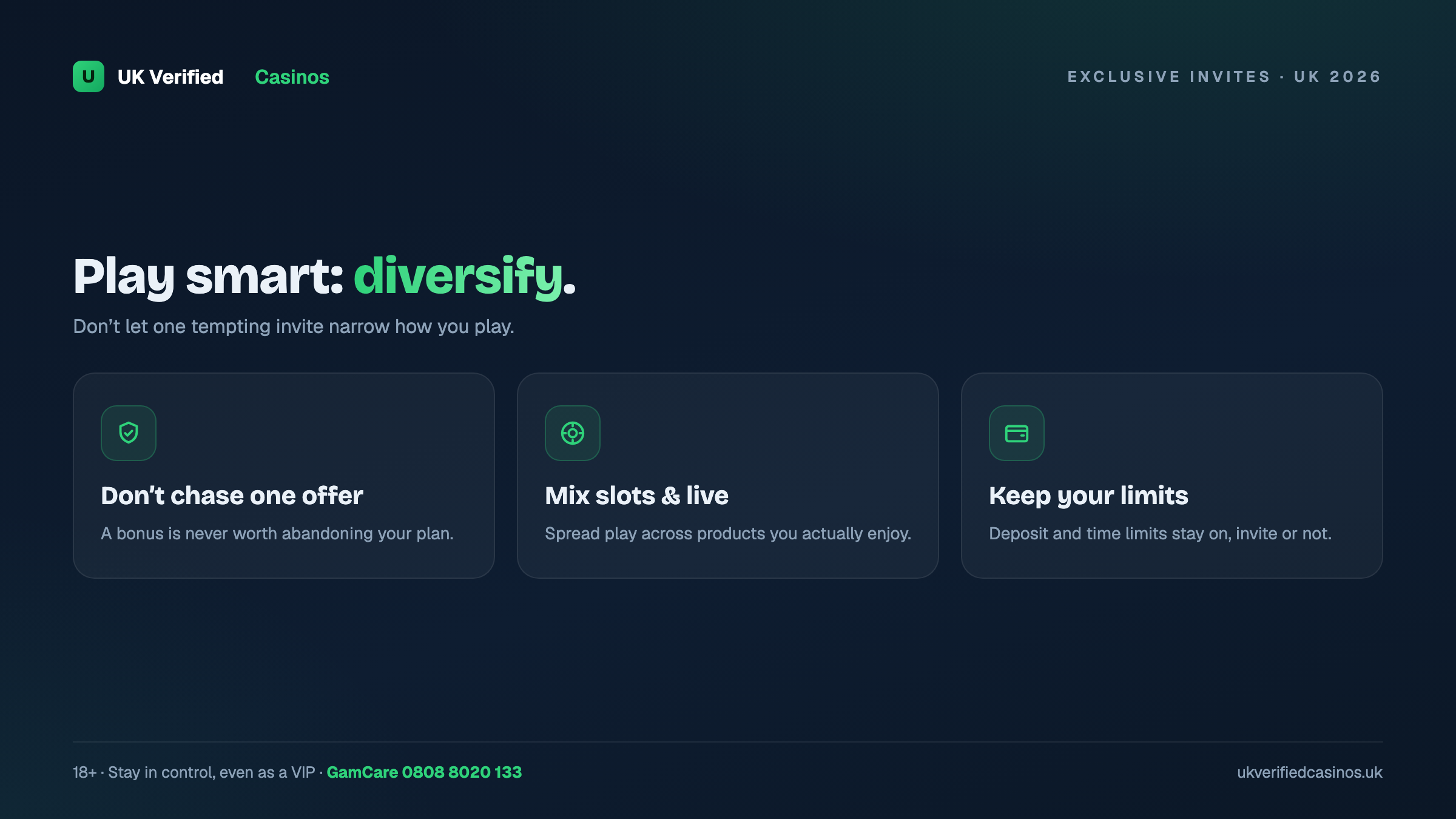 Play smart diversify across casino products UK
