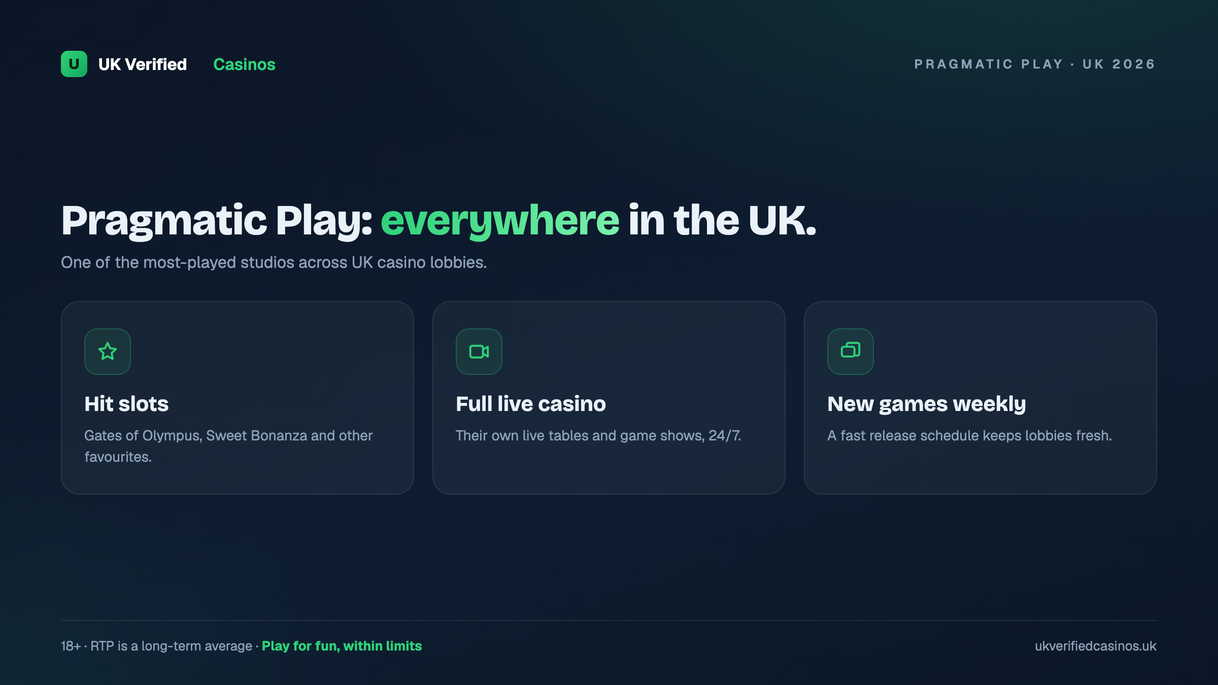 Pragmatic Play slots and live casino UK 2026