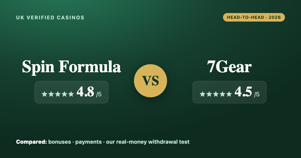 Spin Formula vs 7Gear — head-to-head comparison
